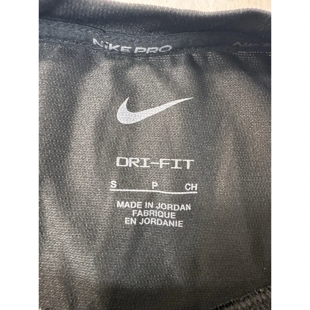 Nike Pro Dri-FIT Men's Black Tank Top Size S Stretch Athletic Fit Logo Gym
